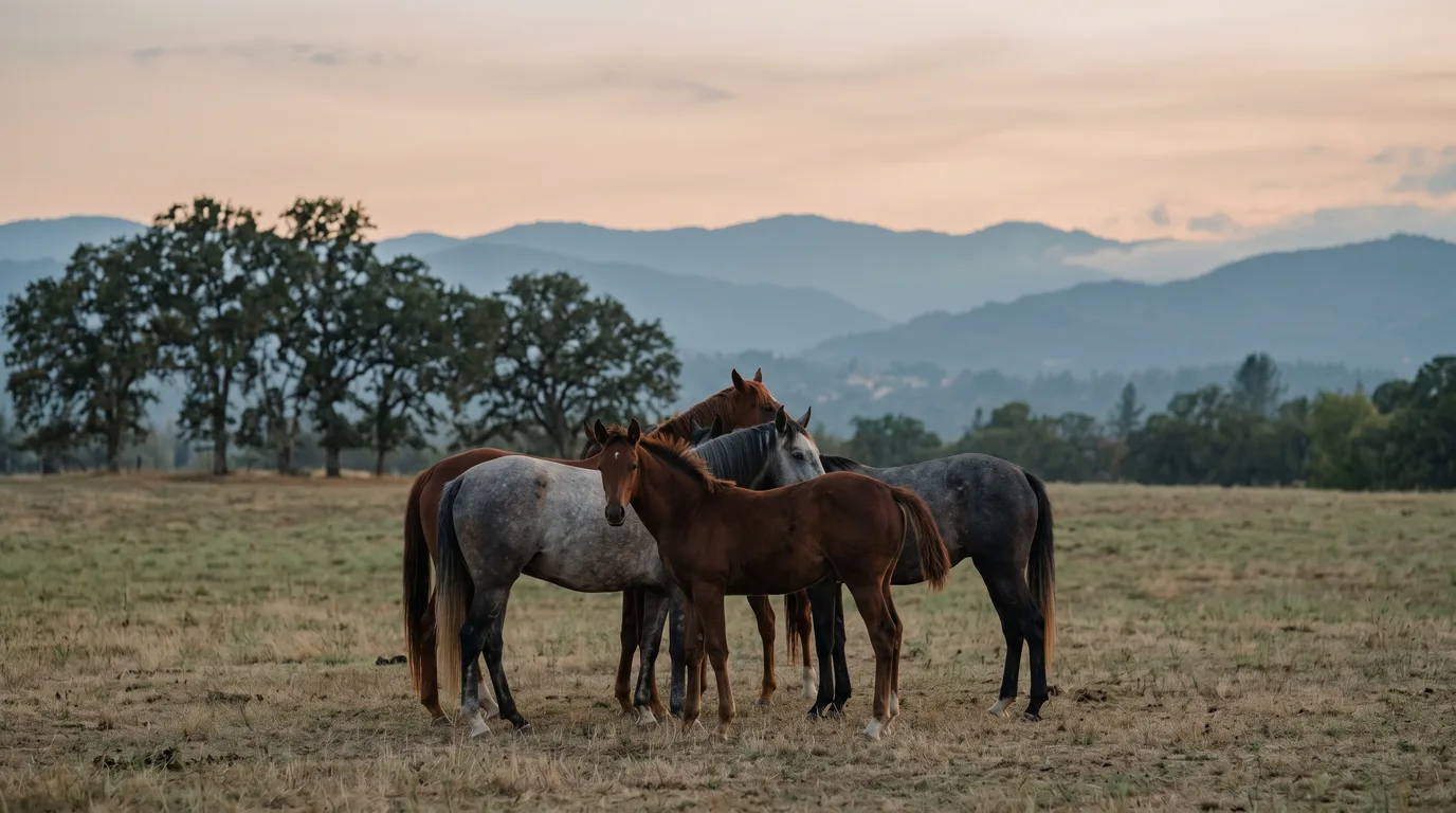 Chevaux en liberté, Centre équestre Rio Bravo, Drôme